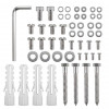 Maclean MC-200 W supporto da soffitto per proiettori, acciaio, 54–320 mm, fino a 13,5 kg, bianco