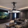 Maclean MC-208 B supporto da soffitto per proiettori, acciaio, 180–310 mm, fino a 15 kg, nero