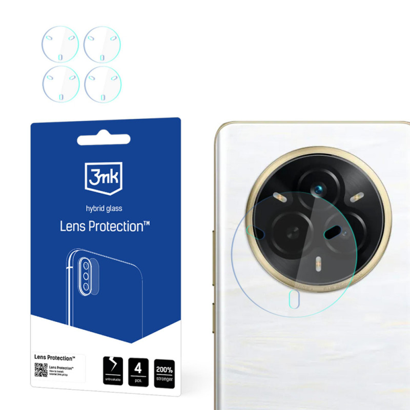 3MK Lens Protection Realme 14 Pro vetro ibrido per obiettivo della fotocamera (4 pz.)