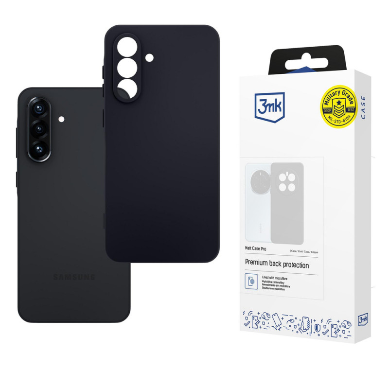 3MK Matt Case Pro Samsung Galaxy A36 5G custodia, nera
