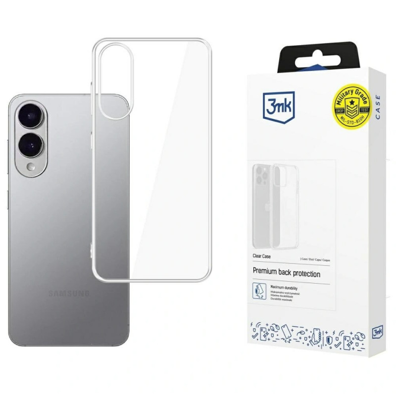 3MK Clear Case custodia per Samsung Galaxy S25 Edge, trasparente