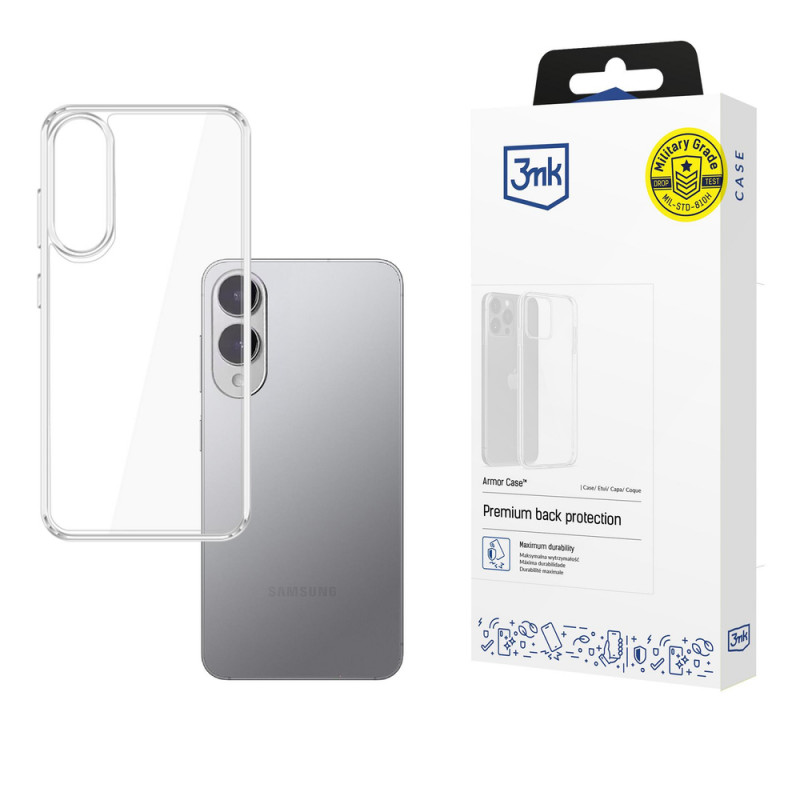 3MK Armor Case custodia per Samsung Galaxy S25 Edge, trasparente