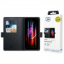 3MK Wallet Case custodia a portafoglio per Samsung Galaxy S25 Edge, nera