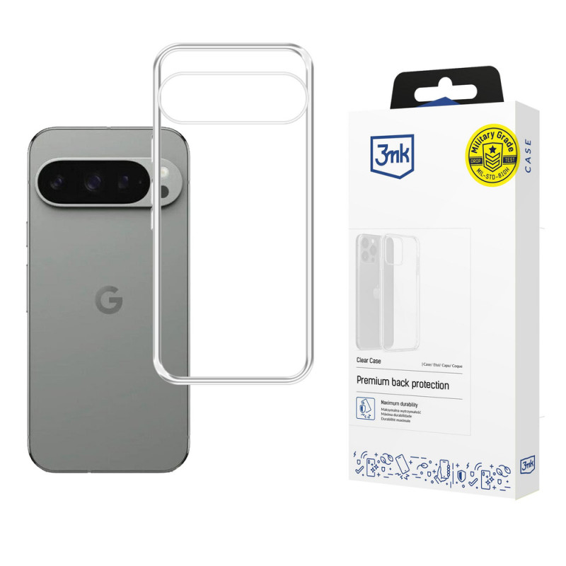 3MK Clear Case custodia per Google Pixel 10 / Pixel 10 Pro, trasparente
