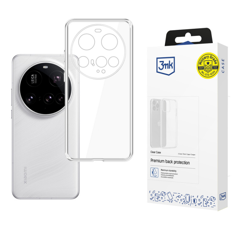 3MK Clear Case custodia per Xiaomi 15 Ultra, trasparente