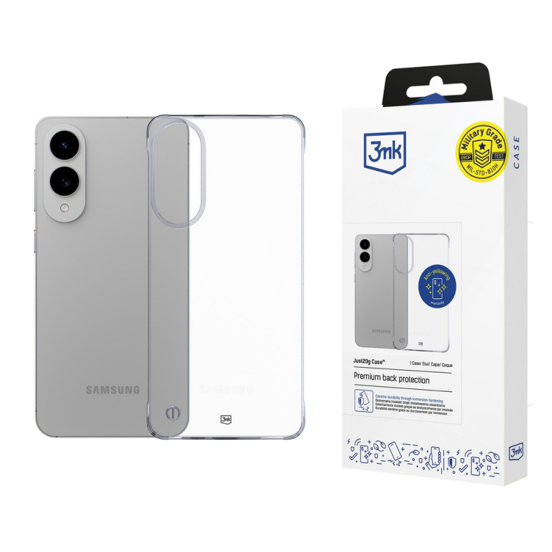 3MK Just20g Clear Case custodia per Samsung Galaxy S25 Edge, trasparente