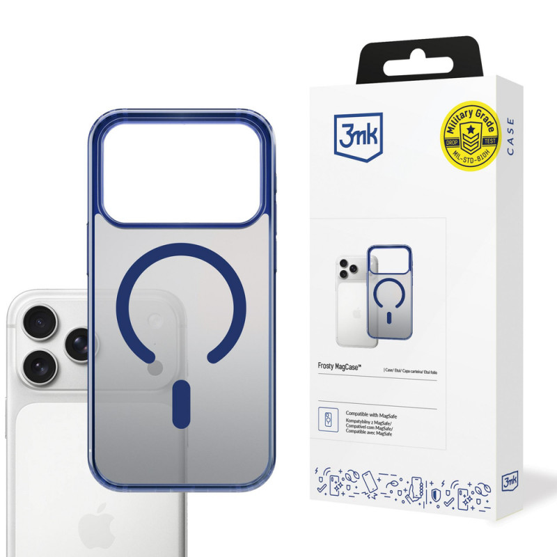 3mk Frosty MagCase custodia per Apple iPhone 17 Pro Max, blu