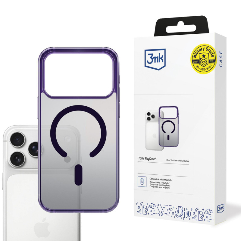 3mk Frosty MagCase custodia per Apple iPhone 17 Pro Max, viola