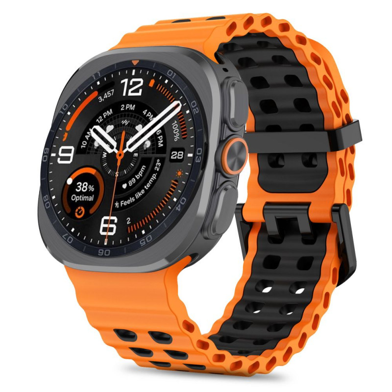 Tech-Protect Iconband Pro cinturino per Samsung Galaxy Watch Ultra 1 / 2 (2024-2026), 47 mm, arancione/nero