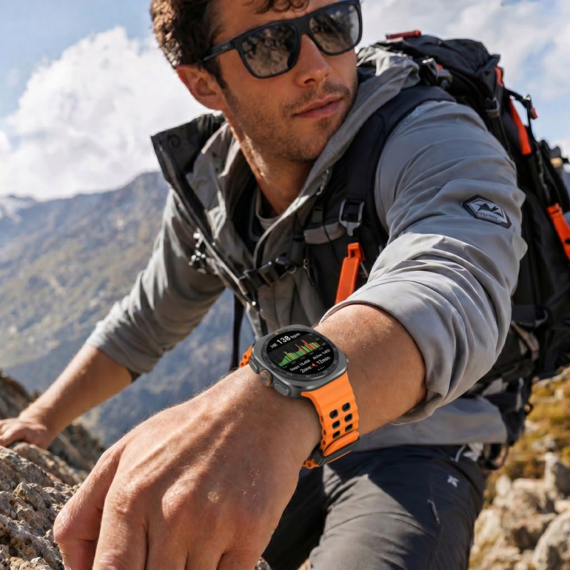 Tech-Protect Iconband Pro cinturino per Samsung Galaxy Watch Ultra 1 / 2 (2024-2026), 47 mm, arancione/nero