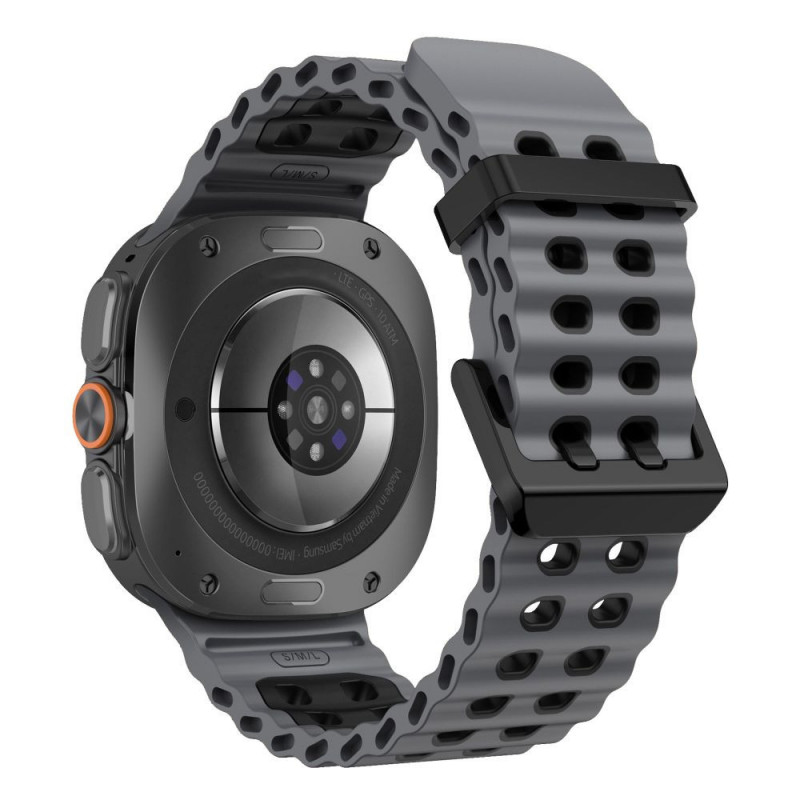 Tech-Protect Iconband Pro cinturino per Samsung Galaxy Watch Ultra 1 / 2 (2024-2026), 47 mm, grigio/nero