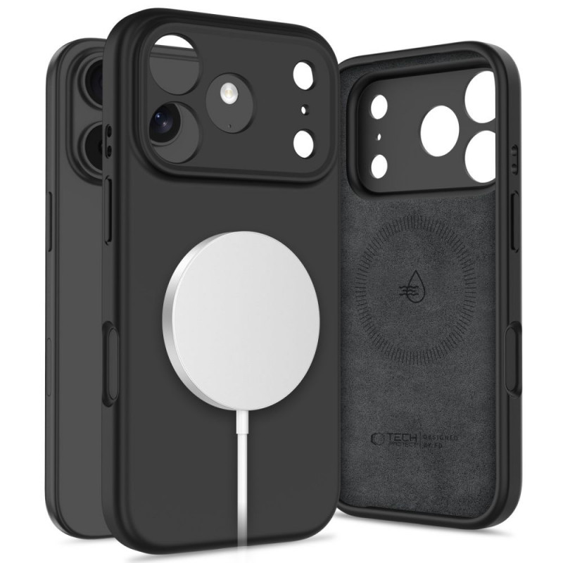 Tech-Protect Silicone MagSafe custodia per Apple iPhone 17 Pro Max, nero