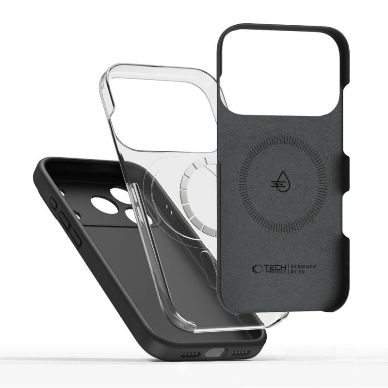 Tech-Protect Silicone MagSafe custodia per Apple iPhone 17 Pro Max, nero