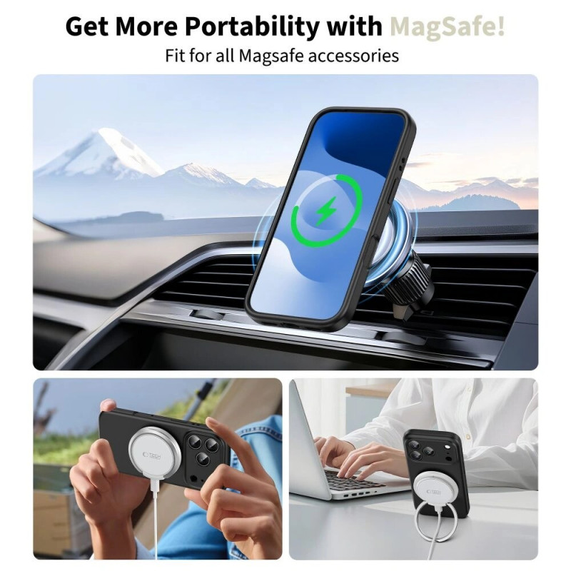 Tech-Protect Silicone MagSafe custodia per Apple iPhone 17 Pro Max, nero