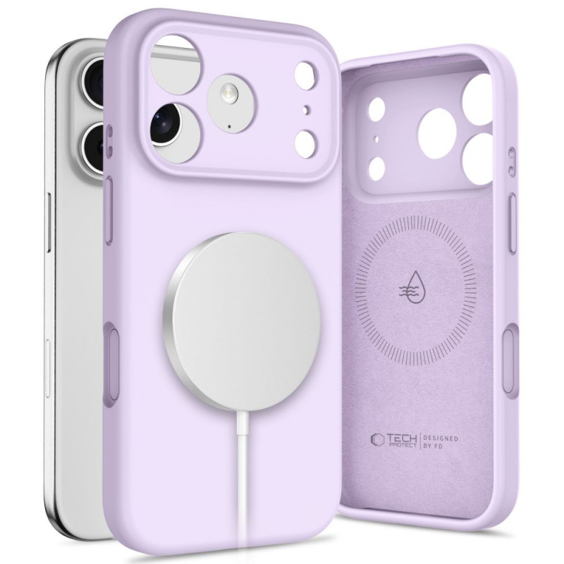 Tech-Protect Silicone MagSafe custodia per Apple iPhone 17 Pro, malva, THP4521