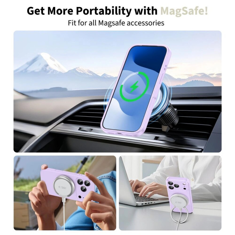 Tech-Protect Silicone MagSafe custodia per Apple iPhone 17 Pro, malva, THP4521
