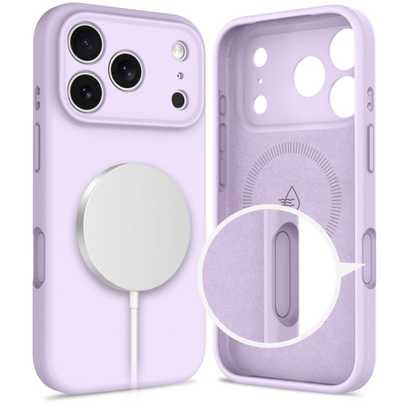 Tech-Protect Silicone MagSafe custodia per Apple iPhone 17 Pro, malva, THP4521