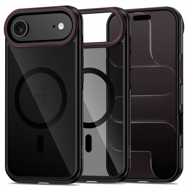 Tech-Protect MagHybrid MagSafe custodia per Apple iPhone Air, nero/rosso
