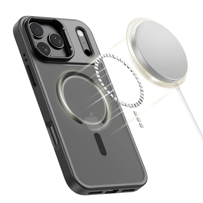Custodia Tech-Protect Magstand MagSafe per Apple iPhone 17 Pro, nera opaca
