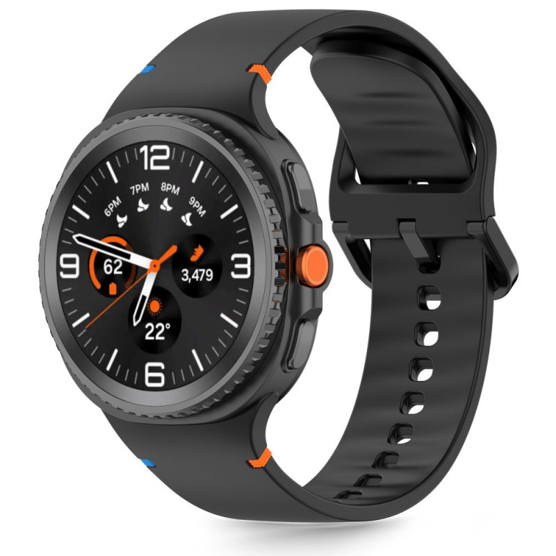Tech-Protect Silicone cinturino per Samsung Galaxy Watch 8 / 9 / Classic 40/44/46 mm, nero