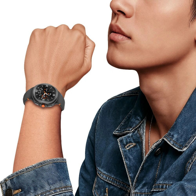 Tech-Protect Silicone cinturino per Samsung Galaxy Watch 8 / 9 / Classic 40/44/46 mm, nero