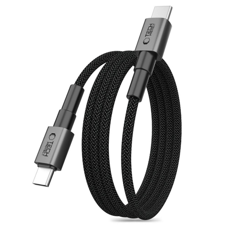 Tech-Protect Ultraboost DNA MagTwist cavo USB-C PD 100W / 5A, 200 cm, grigio ferro