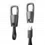 Tech-Protect Ultraboost DNA cavo portachiavi da USB-C a USB-C PD 60W / 3A, 17 cm, grigio ferro