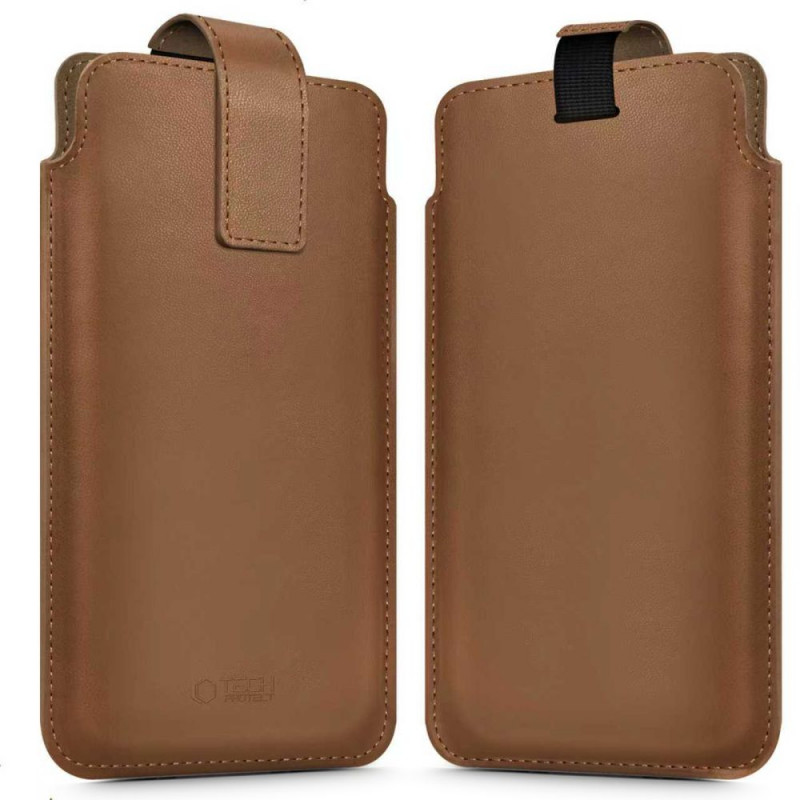 Tech-Protect SM65 custodia universale per telefono, 6,0-6,9 pollici, similpelle ecologica, marrone