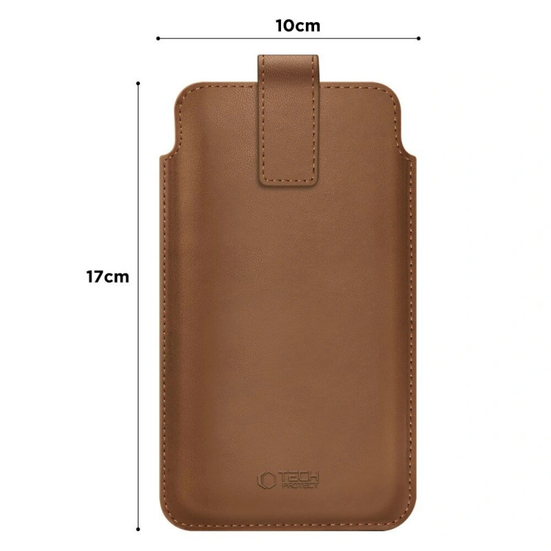 Tech-Protect SM65 custodia universale per telefono, 6,0-6,9 pollici, similpelle ecologica, marrone