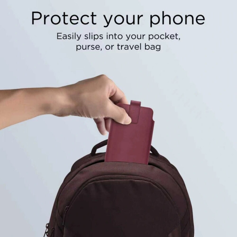 Tech-Protect SM65 custodia universale per telefono, 6,0-6,9 pollici, similpelle ecologica, bordeaux