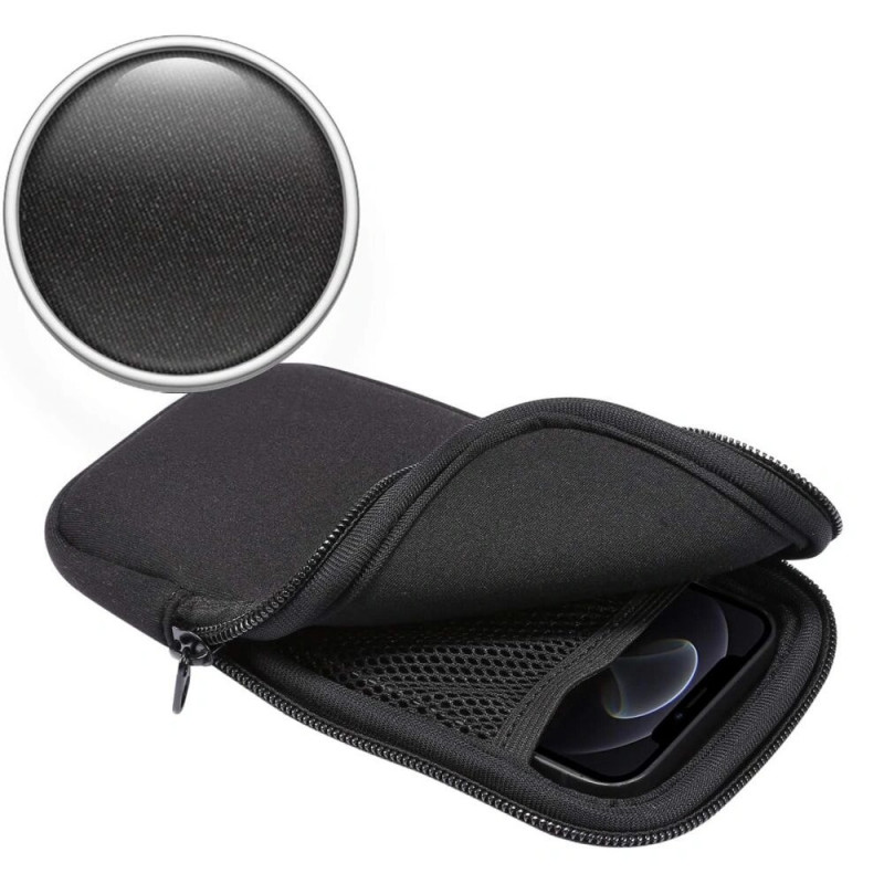 Tech-Protect SM70 custodia universale per telefono, 6,0-7,2 pollici, neoprene, con tracolla al collo, nera