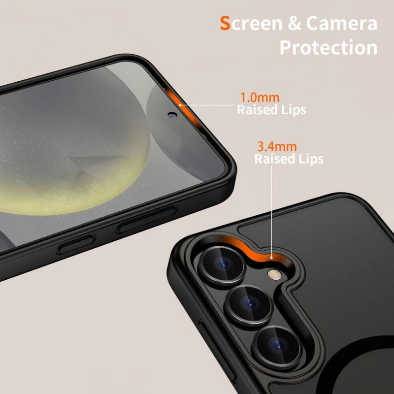 Tech-Protect MagMat MagSafe custodia per Samsung Galaxy S25 FE, nera opaca