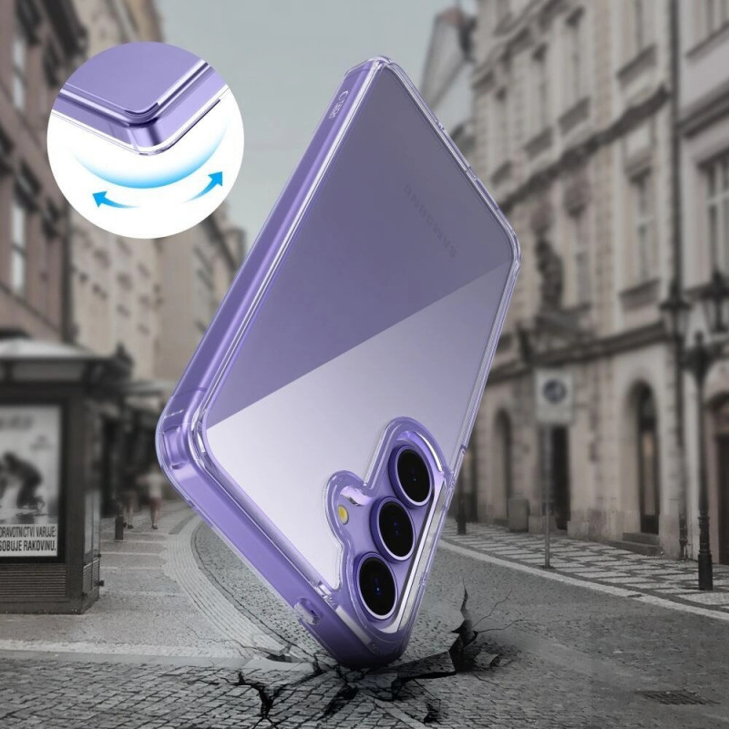 Tech-Protect Flexair Hybrid custodia per Samsung Galaxy S25 FE, trasparente
