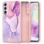Tech-Protect Icon custodia in silicone per Samsung Galaxy S25 FE, marmo, rosa