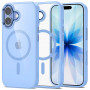 Tech-Protect MagMat MagSafe custodia per Apple iPhone 17, blu nebbia/trasparente