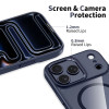 Tech-Protect MagMat MagSafe custodia per Apple iPhone 17 Pro, blu intenso/trasparente