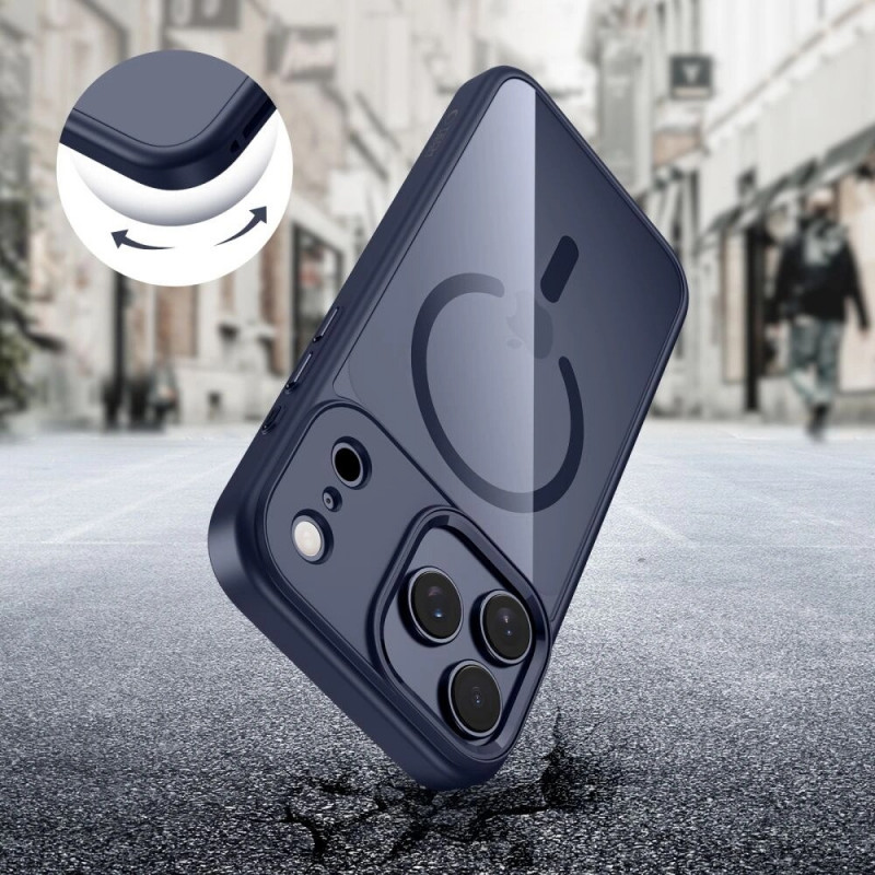 Tech-Protect MagMat MagSafe custodia per Apple iPhone 17 Pro, blu intenso/trasparente