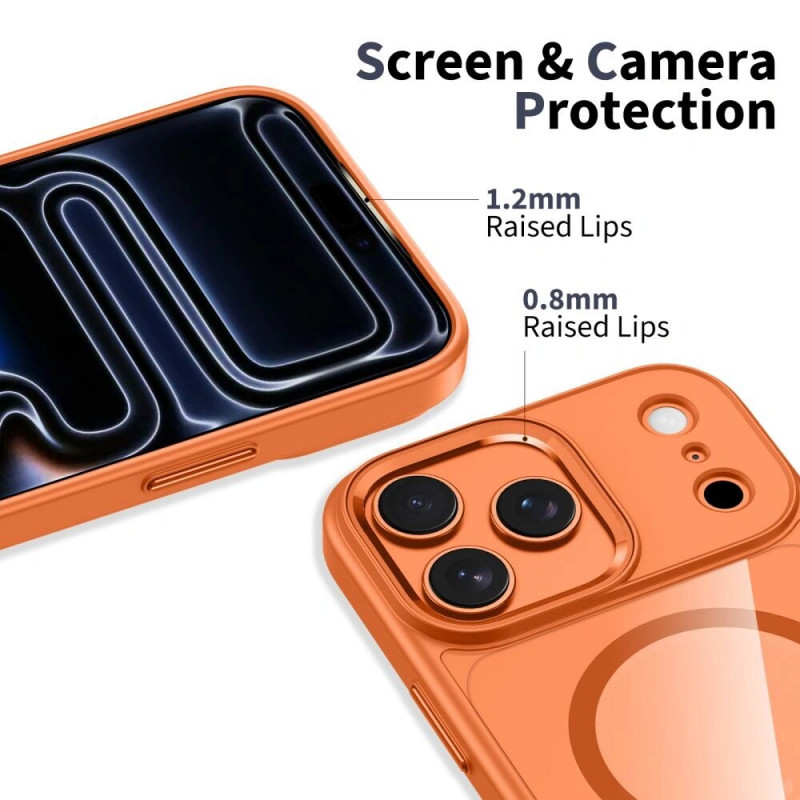Tech-Protect MagMat MagSafe custodia per Apple iPhone 17 Pro Max, arancione cosmico/trasparente