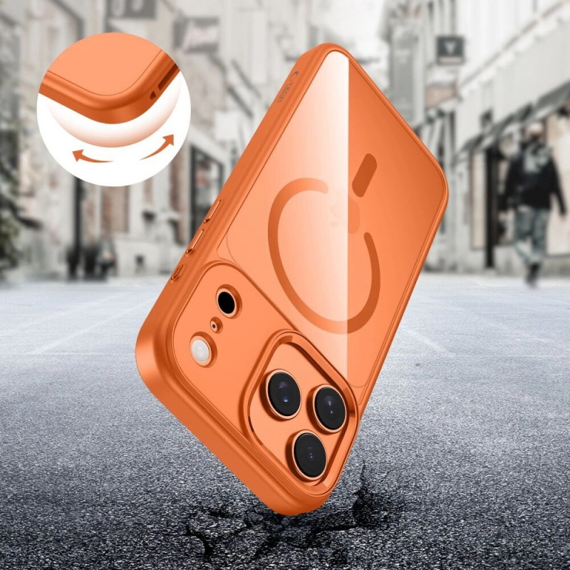 Tech-Protect MagMat MagSafe custodia per Apple iPhone 17 Pro Max, arancione cosmico/trasparente