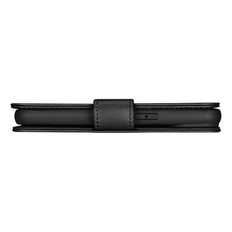 iCarer Oil Wax Wallet Case 2in1 custodia a libro in pelle per iPhone 14 Plus, Anti-RFID, nera (WMI14220723-BK)