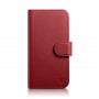 iCarer Wallet Case 2in1 custodia a libro in pelle per iPhone 14 Plus, Anti-RFID, rossa (WMI14220727-RD)
