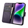 iCarer Wallet Case 2in1 custodia a libro in pelle per iPhone 14 Plus, Anti-RFID, viola scuro (WMI14220727-DP)