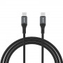 Cavo Dudao L3CC USB-C - USB-C 60 W, 1,2 m, intrecciato, nero