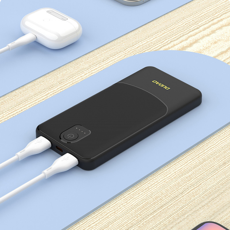 Power bank Dudao K10 10000 mAh, 2 x USB-A, 2,4 A, bianco