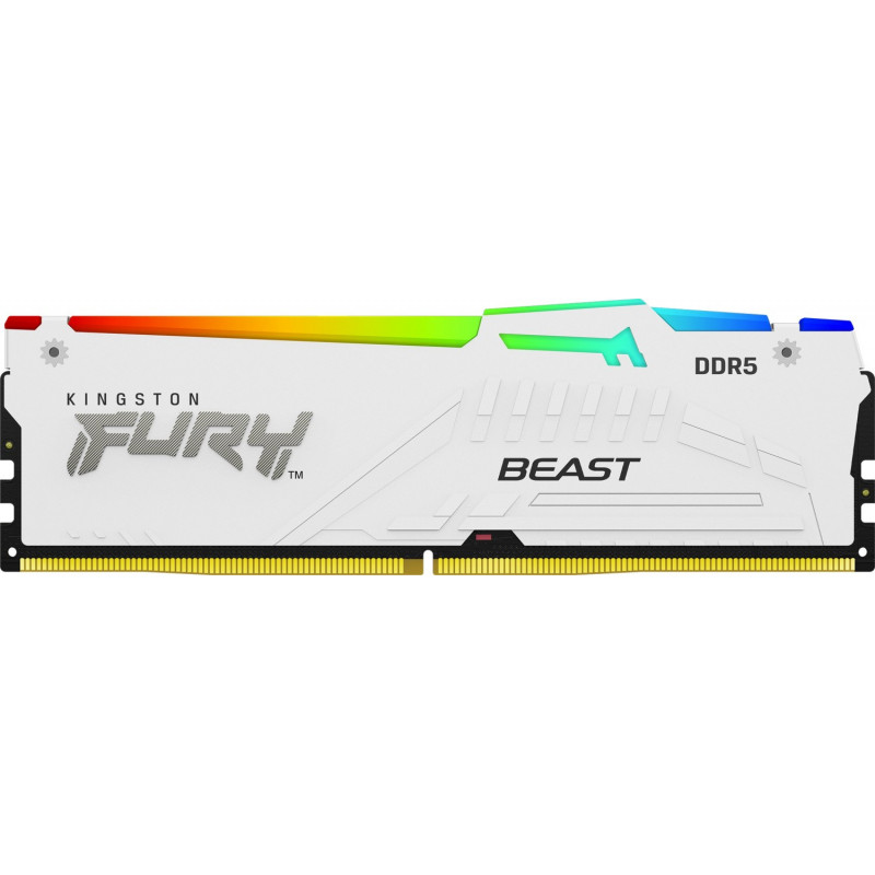 Kingston FURY Beast 16 GB DDR5-5600 CL40 modulo di memoria DIMM, RGB, bianco, KF556C40BWA-16