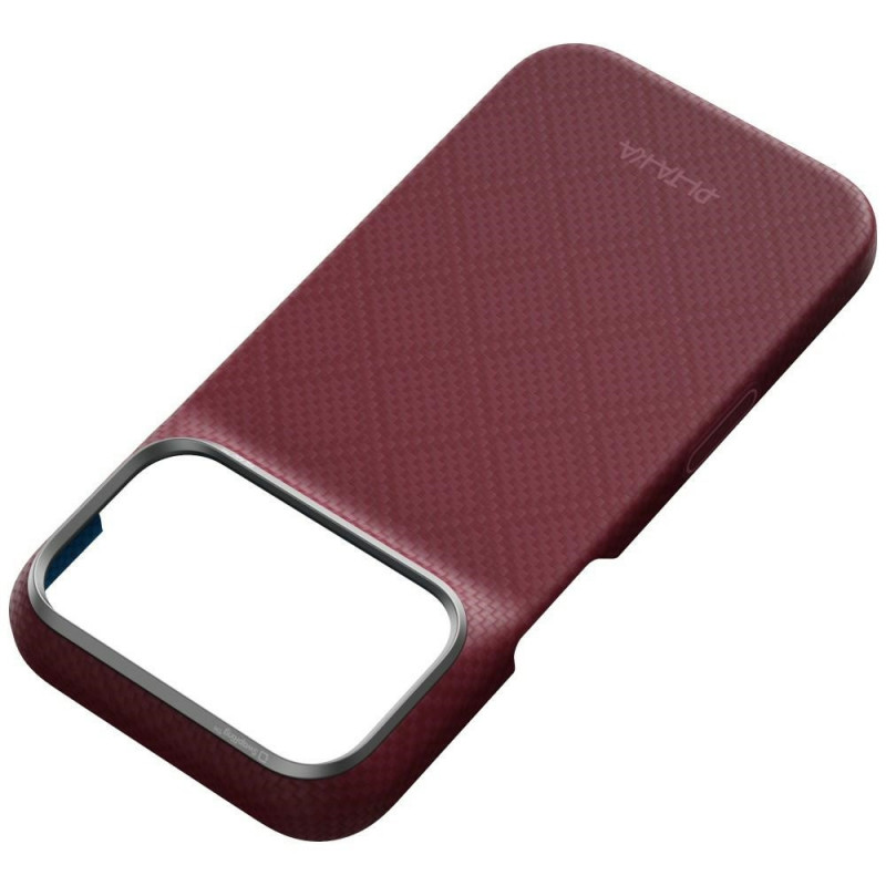 PITAKA Edge Case Argyle MagSafe custodia per Apple iPhone 18 Pro / 17 Pro, bordeaux