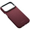 PITAKA Edge Case Argyle MagSafe custodia per Apple iPhone 18 Pro / 17 Pro, bordeaux