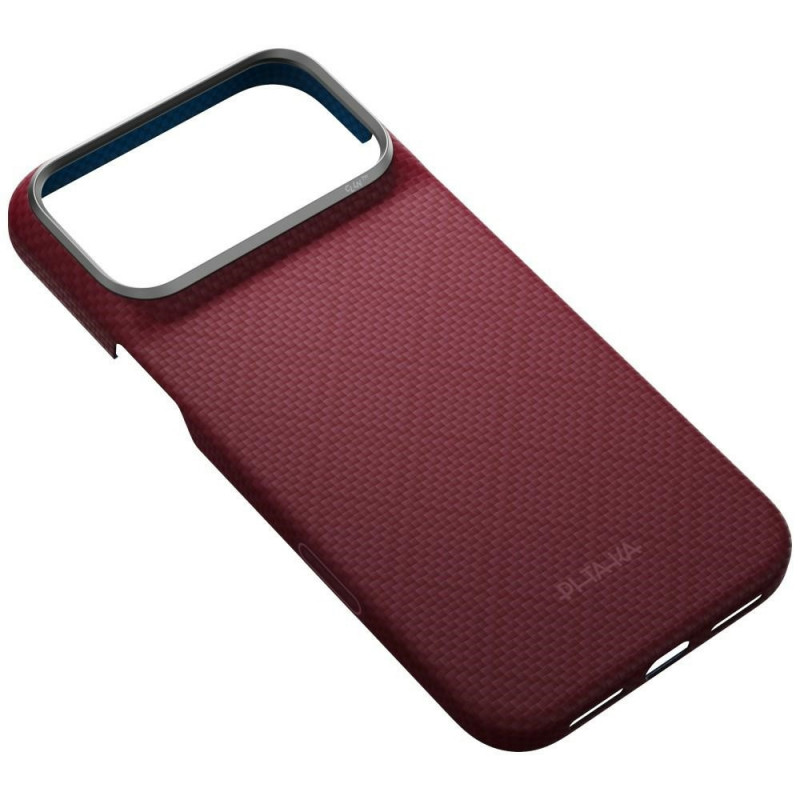 PITAKA Edge Case Argyle MagSafe custodia per Apple iPhone 18 Pro Max / 17 Pro Max, bordeaux