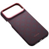PITAKA Edge Case Argyle MagSafe custodia per Apple iPhone 18 Pro Max / 17 Pro Max, blu e rossa