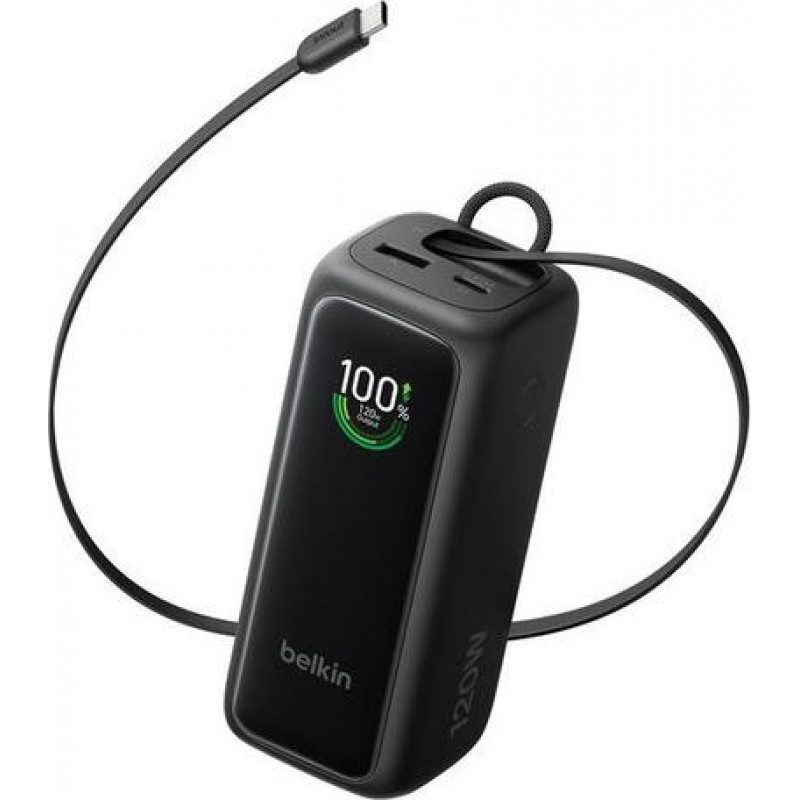 Belkin UltraCharge Smart Display Power power bank BPB042HQBK, PD 120 W, cavo USB-C retrattile